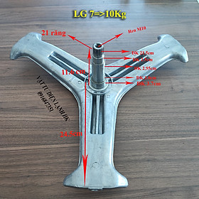 Mua Trục càng ba chạc dùng cho máy giặt LG 7Kg 8Kg 9Kg 10Kg lồng ngang WD 13600 14660 7800 7990 8600 F1409NPRW Chảng 3 mg cửa trước