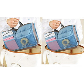 Túi đựng đồ đa năng có quai xách- Túi đựng đồ đi du lịch, nhiều ngăn có dây kéo+ Tặng kèm thẻ đeo hành lý, giao màu ngẫu nhiên