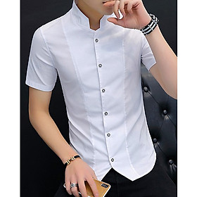 Áo sơ mi cộc tay nam bigsize đen AXH065  Shop áo xuân hè