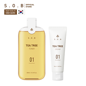 Combo dưỡng ẩm S.O.B - Toner cấp ẩm sáng da 300ml và Kem dưỡng ẩm 50ml