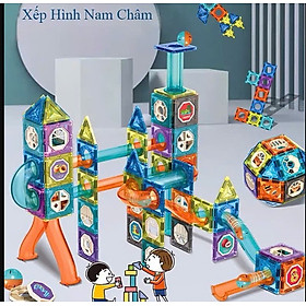 Bộ xếp hình nam châm kính MAGNETIC BLOCKS - Đồ chơi tư duy cho bé 3+
