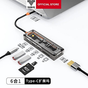 Mua Bộ HUB TEEMO PC Chia 6 Cổng Trong Suốt USB Type C HDMI PD Dùng Cho Laptop Surface Macbook IPad Điện Thoại SW6H Hàng Chính Hãng