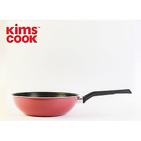 Chảo sâu Easy Cook hợp kim nhôm chống dính vân đá đáy từ Kimscook 28cm