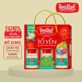 Yến Việt - Quai xách 6 lọx70ml 15% yến sào nguyên chất chưng sẵn vị từ cỏ ngọt/ hạt sen, đường phèn thanh mát, đẹp da