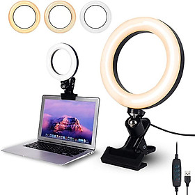 Đèn nhẫn, đèn vòng LED 6.5 '', bộ ánh sáng hội nghị video, đèn webcam, đèn thu phóng, đèn vòng với clip, đèn vòng 3 có thể giảm bớt chế độ cho các hội nghị video