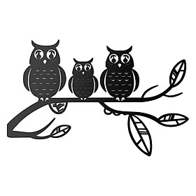 Owls Metal Wall Art Decor Wall Decoration Rustic Iron Decor Ornament for Living Room Garden Office Indoor Outdoor Patio