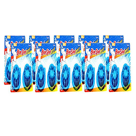Mua Bộ 10 Vỉ tẩy vệ sinh khử mùi bồn cầu cao cấp Hàn Quốc Blueshot - 1 viên sử dụng được 600 lần xả tương đương thời gian lên tới 1 tháng rưỡi