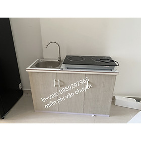 Mua Tủ bếp mini nhựa đài Loan ốp mặt gạch sẵn bồn rửa