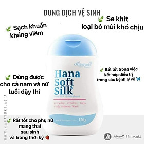 Hình ảnh DUNG DỊCH VỆ SINH PHỤ NỮ HANA SOFT SILK HANAYUKI