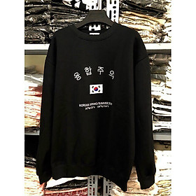 Áo sweater in cờ phong cách Hàn