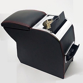 Hộp Tỳ Tay Ôtô Dành Cho VINFAST FADIL -Tích Hợp 3 Cổng USP, Kết Hợp Hộp Lưu Trữ Mở Xoay Lắp Hộp