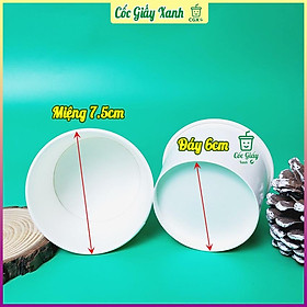 100 Tô Bát Giấy 150ml Trắng Trơn CÓ NẮP, Dùng 1 Lần Đựng Kem, Tàu Hũ, Bánh Bông Lan