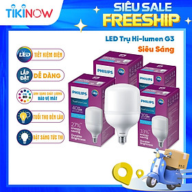 Bóng đèn LED trụ Hi-lumen G3 PHILIPS E27 - Độ sáng cao, tiết kiệm điện, chất lượng ánh sáng vượt trội - Hàng Chính Hãng