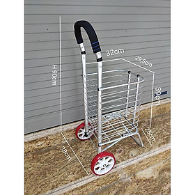 Mua Xe kéo đi chợ hợp kim niken siêu cứng và bền chông gỉ sét xe kéo đi chợ gấp gọn cỡ lớn ( bánh xe có vòng bi )
