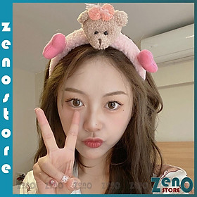 Bờm tóc , Băng Đô Rửa Mặt  gấu trái tim Hàn Quốc cute PT12
