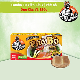 Combo 10 Hộp Viên Gia Vị Phở Bò Gold Ông Chà Và 126g (Beef Pho Broth Cubes)