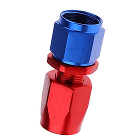 AN-4 AN-6 AN-8 AN-10 Fuel Oil Swivel Fitting Hose End Adaptor with Female Thread - Blue and Red, AN8