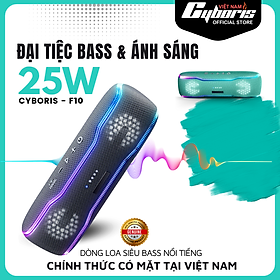 Mua Loa Nghe Nhạc Bluetooth Cyboris F10  Loa siêu Bass   Công suất 25W  Chống nước IPX7  Pin 2500mAh. Hàng Chính Hãng