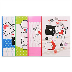 Vở 4 ly ngang 120 trang South Star Monokuro Boo 0736 (15 quyển) - Giao màu ngẫu nhiên