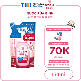 Nước rửa bình thảo mộc cho bé Arau Baby - Túi 450ml