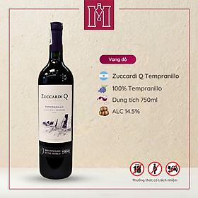 Rượu vang đỏ Argentina Zuccardi Q Tempranillo 750ml 14.5% nhập khẩu - Hàng chính hãng