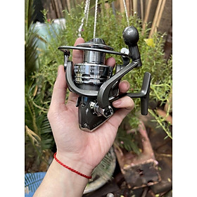 Máy Câu Cá Yumoshi CL 3000 - 7000  Full Kim Loại - 12 bạc đạn Màu Xám Đen Siêu đẹp AnhNamFishing