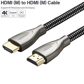 Cáp HDMI 2.0 Ugreen sợi carbon dài 8m 50111 - Hàng chính hãng