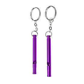 2pcs Outdoor Hiking Camping Training Emergency Safety Whistle with Keyring