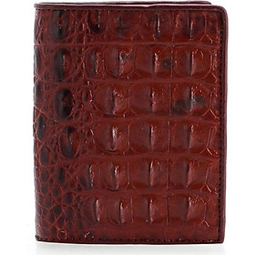 Ví nam Huy Hoàng da cá sấu đan viền gai lưng kiểu đứng