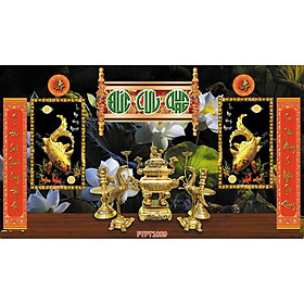Mua Tranh dán tường Tranh phòng thờ Phúc - Lộc -Thọ  Tranh dán tường 3d hiện đại (tích hợp sẵn keo)