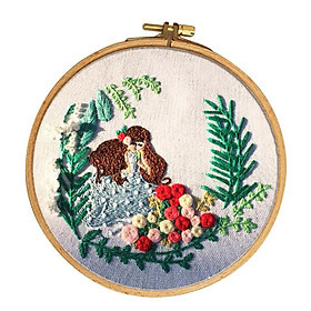 DIY Princess Embroidery For Beginner Needlework Kit Cross Stitch Crafts