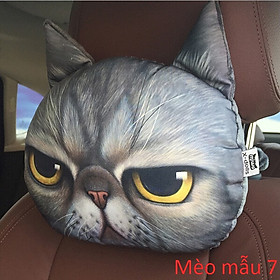 Gối tựa đầu ô tô hình thú Troll cực độc 30x22 cm