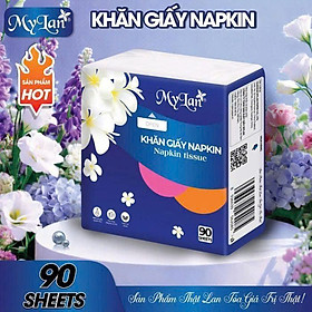 Khăn giấy ăn napkin Mylan cao cấp 230x230mm (90 tờ/gói)