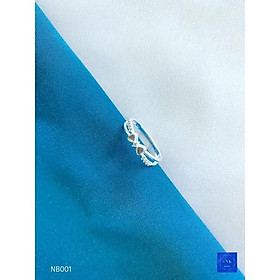 Nhẫn bạc nữ 925 FARRA, nhẫn bạc hình nơ - NB001