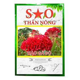Hạt giống hoa mào gà Sao Thần Nông màu đỏ - gói 100 hạt hoa to đẹp bền màu thời gian sinh trưởng nhanh khánh sâu bệnh tỉ lệ nảy mầm cao