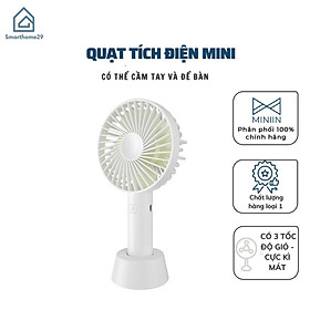 Mua Quạt Tích Điện Cầm Tay Pin Sạc 4 Cánh 3 Tốc Độ Gió Có Đế Để Bàn  Quạt Để Bàn Pin Sạc USB Tiện Lợi - HÀNG CHÍNH HÃNG MINIIN