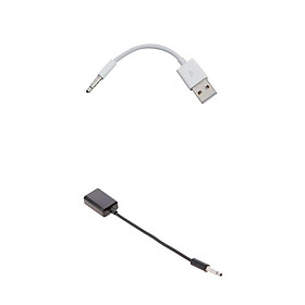 3.5mm Male AUX Plug To USB 2.0 Female Cable And 3.5mm To USB 2.0 M To M