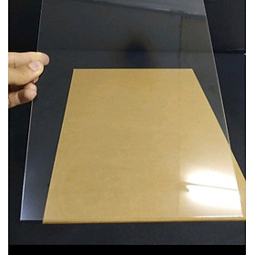 Tấm nhựa mica trong suốt  dày 5mm và 3mm x 90cm x 30cm, nhận cắt kích thước theo yêu cầu