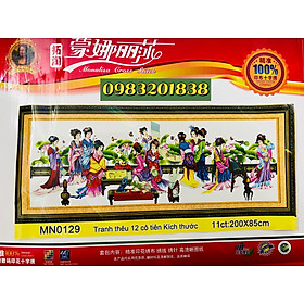 Mua Tranh thêu chữ thập 12 nàng tiên MN0129  kích thước 200 x 75 cm