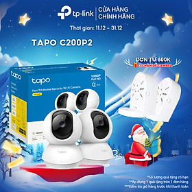 Bộ Combo 2 Camera WiFi TP-Link Tapo C200P2 / C210P2 Quay Quét 360 độ Full HD 2MP/3MP - Hàng Chính Hãng