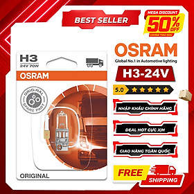 Bóng Đèn Halogen OSRAM Original H3 24V 70W