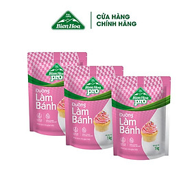 Combo 3 túi Đường Làm Bánh Biên Hòa Pro Baking 1Kg/túi