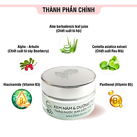 Kem nám & dưỡng trắng thảo dược ban đêm thế hệ mới (12g), mờ nám, mờ vết nhăn, trẻ hóa làn da- Dược Sĩ Liên