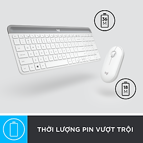 Bộ phím chuột không dây logitech MK470 Slim - Hàng Chính Hãng