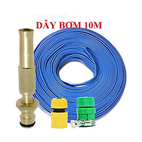 Mua Bộ dây vòi xịt nước rửa xe  tưới cây . tăng áp 3 lần loại 7m 10m 206587 cút sập nối nhựa vàng+ tặng túi đựng bút