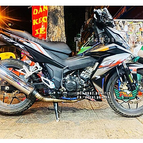 Tem rời dành cho xe Winner GTR đen phối cam bạc