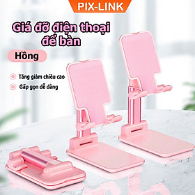 Giá đỡ điện thoại, máy tính bảng để bàn có thể gập gọn, giá kệ điện thoại  Pixlink G201 - Hàng chính hãng / Hàng Nhập Khẩu