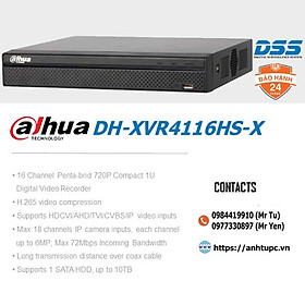 Đầu ghi hình camera 16 kênh DH-XVR4116HS-X chuẩn HDCVI 1080N hàng chính hãng DSS Việt Nam