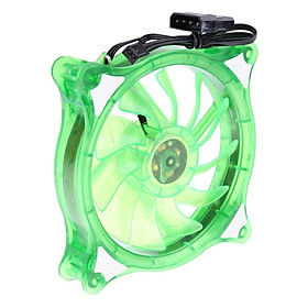 LED 120mm Computer Case Cooling Fan Water Cool Cooler Fans 15LED Green