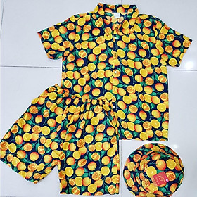 Sét pijama trái cây - Dưa hấu, chuối, cam